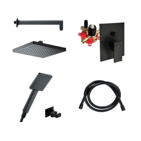 Podžbukni tuš set UNITAS Duo SQ 00364 - black