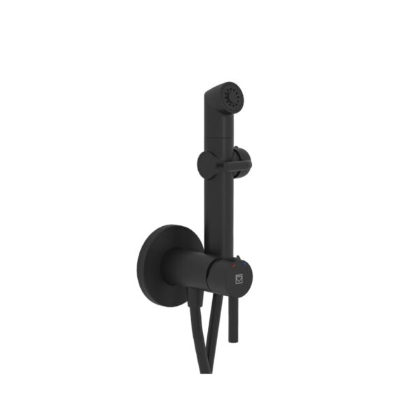 Higijenski podžbukni set s crijevom i ručicom UNITAS 00359 - black