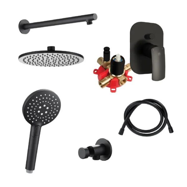 Podžbukni tuš set UNITAS Elite 00377 - black