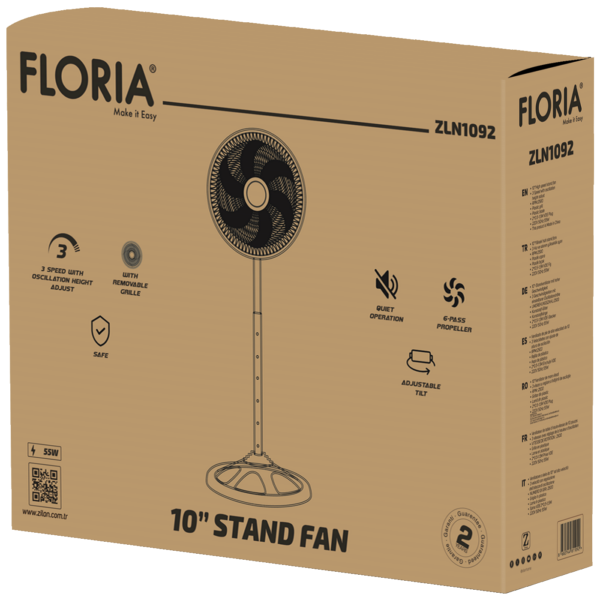 Ventilator s postoljem FLORIA ZLN1092 - 55 W